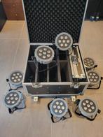 8x Showtec compact led par tri in case met dmx sturing, Ophalen, Gebruikt, Licht, Geluidgestuurd