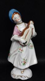 oud JAPANS Miniatuur BEELDJE <> Vrouw met Luit <> Japan 1950, Antiek en Kunst, Ophalen of Verzenden