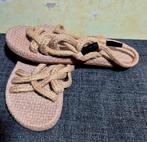 Nieuwe boho touw sandalen maat 37.5. Binnenzool max 24.3 cm., Bruin, Nieuw, Sandalen of Muiltjes, Ophalen of Verzenden