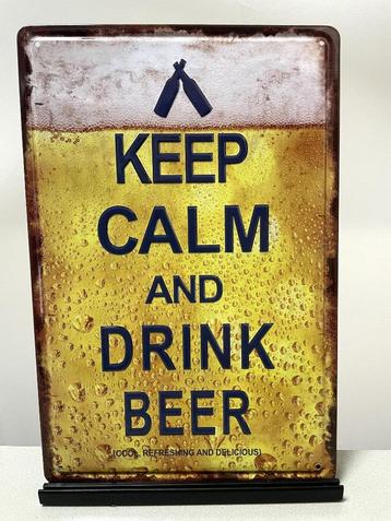 Keep calm and Drink Beer wandbord (Old Look) beschikbaar voor biedingen
