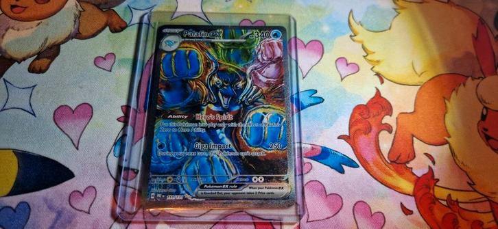 Palafin EX 151/131 .- Prismatic Evolutions, Hobby en Vrije tijd, Verzamelkaartspellen | Pokémon, Zo goed als nieuw, Ophalen of Verzenden