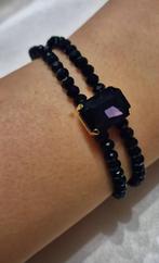 Black Bracelet, Ophalen of Verzenden, Nieuw, Zwart, Met edelsteen