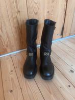 Stoere zwarte Rinascimento leren laarzen NIEUW - maat 37, Ophalen, Hoge laarzen, Zwart, Nieuw
