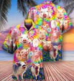 Biggen overhemd (heren mannen varkens feest hawaii shirt), Verzenden, Nieuw
