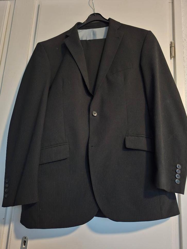 Herenkostuum, Kleding | Heren, Kostuums en Colberts, Zo goed als nieuw, Maat 52/54 (L), Zwart, Ophalen of Verzenden