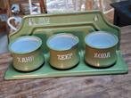 Groen emaille Zand Zeep Soda set, Antiek en Kunst, Ophalen
