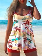 Tankini - tweedelig badpak rood wit 46 48 50 52 54 56, Kleding | Dames, Badmode en Zwemkleding, Ophalen of Verzenden, Nieuw, Wit