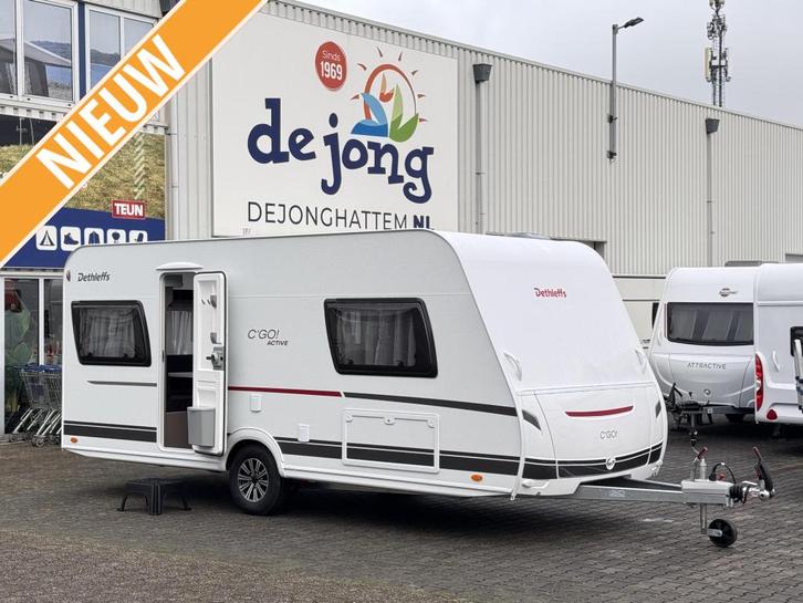Dethleffs C'Go 495 FR Active, Caravans en Kamperen, Caravans, Bedrijf, tot en met 4, Rondzit, Dethleffs, Frans bed, Overige typen
