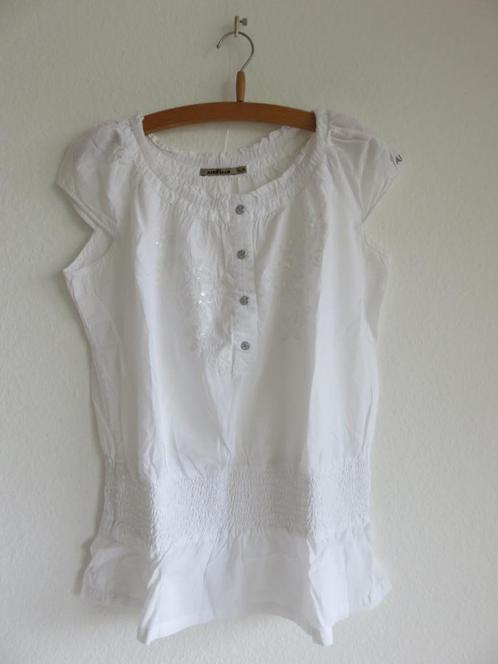 Airfield witte blouse shirt korte mouwen maat XL/16 (34, 36), Kleding | Dames, Blouses en Tunieken, Zo goed als nieuw, Maat 36 (S)