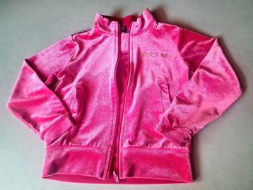 Roze velvet vest / jack met zakjes maat 122 beschikbaar voor biedingen
