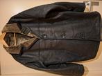 Lammycoat 3kwart lengte leer vacht donkerbruin 52 als nieuw, Ophalen of Verzenden, Zo goed als nieuw, Maat 52/54 (L), Bruin