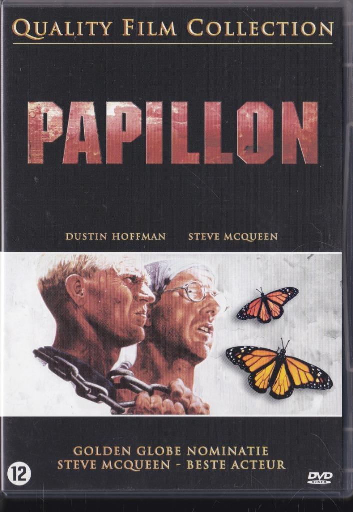 Papillon (QFC) ֎ 1973, Steve McQueen, Dustin Hoffman, Cd's en Dvd's, Dvd's | Klassiekers, Gebruikt, Drama, 1960 tot 1980, Vanaf 12 jaar