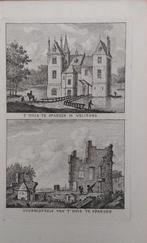 15-16 Huis te Spangen (2 afbeeldingen) Gravure J. Bulthuis, Antiek en Kunst, Kunst | Etsen en Gravures, Ophalen of Verzenden