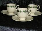 Wedgwood Stratford Espresso Kopjes 3x, Ophalen of Verzenden, Zo goed als nieuw, Wedgwood, Kop(pen) en/of Schotel(s)