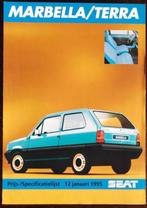 Prijs-/Specificatielijst SEAT Marbella/Terra - 12-01-95., Ophalen, Gebruikt, Auto's