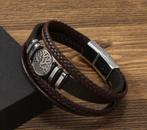 Leren armband, Sieraden, Tassen en Uiterlijk, Armbanden, Ophalen of Verzenden, Nieuw, Bruin, Leer