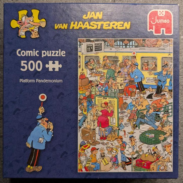 Jan van Haasteren Platform Pandemonium 500, Hobby en Vrije tijd, Denksport en Puzzels, Zo goed als nieuw, Legpuzzel, 500 t/m 1500 stukjes