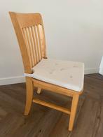 Houten Eetkamerstoel met Kussen, Ophalen, Gebruikt, Bruin, Vier