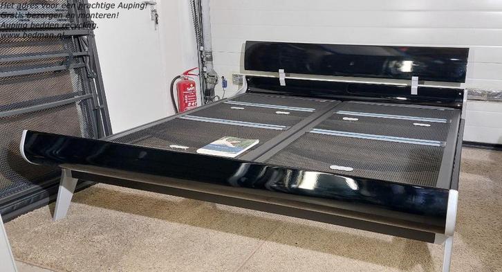 Prachtige Auping Cleopatra! Hooggl. zwart, Gratis bez/mont!, Huis en Inrichting, Slaapkamer | Bedden, Zo goed als nieuw, Tweepersoons