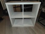 Witte Kallax kast - 4 vakken, Met plank(en), Gebruikt, Ophalen of Verzenden, Minder dan 100 cm