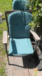 Prachtige robuuste tuinstoelen 4 st inc bijna nwe kussens, Tuin en Terras, Ophalen, Zo goed als nieuw, Wicker
