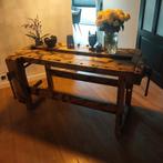 Authentieke Werkbank & Dressoir - Uniek Stuk!, Doe-het-zelf en Verbouw, Werkbanken, Ophalen, Gebruikt, 120 tot 170 cm, Bankschroef