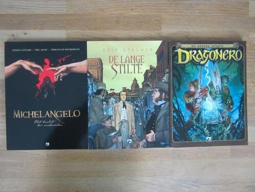 Opruiming; Set 3xSC,Michelangelo, De lange stilte, Dragonero, Boeken, Stripboeken, Nieuw, Meerdere stripboeken, Ophalen of Verzenden