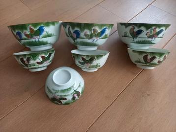 7 Kastkommen kommen/schalen afbeelding Haan/Hanen Pasen! beschikbaar voor biedingen