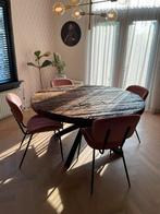 Ronde rustieke houten eettafel van mooie kwaliteit (150 cm), Huis en Inrichting, Tafels | Eettafels, Ophalen, 150 tot 200 cm, Rond