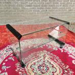 Gallotti & Radice Glazen Sidetable tafel bijzettafel vintage, Ophalen, Gebruikt, 50 tot 100 cm, Italiaans design made in italy retro modern space age