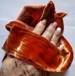 Vintage-look zijde-fluweel handgemaakt lint 139x5 cm, Verzenden, Nieuw, Lint, Band of Elastiek