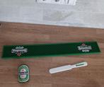 Heineken biermat 60 cm bierafschuimer en opener, Ophalen of Verzenden, Zo goed als nieuw, Flesopener, Heineken