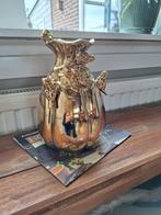 Goudkleurige vaas met vogeltjes 27 cm hoog, Huis en Inrichting, Woonaccessoires | Vazen, Minder dan 50 cm, Nieuw, Glas, Ophalen