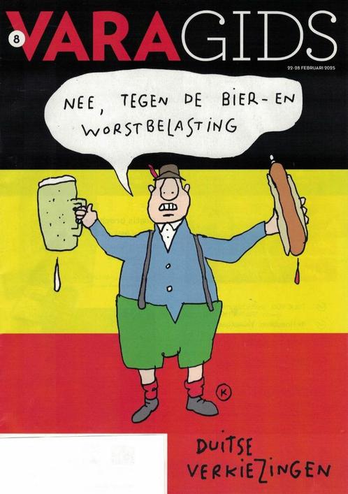 Kamagurka in "VARA Gids" - 22 t/m 28 februari 2025., Boeken, Tijdschriften en Kranten, Zo goed als nieuw, Ophalen of Verzenden