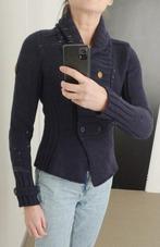 donkerblauw gebreide vest REPLAY, maat 36, Blauw, Replay, Ophalen of Verzenden, Maat 36 (S)