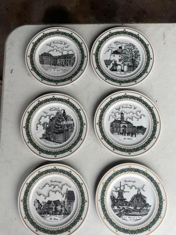 6 Antieke Harderwijk Borden - Historische Gebouwen beschikbaar voor biedingen