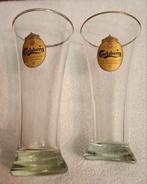 2 Carlsberg Glazen -  2 verschillende maten, Verzamelen, Ophalen of Verzenden, Gebruikt, Glas of Glazen