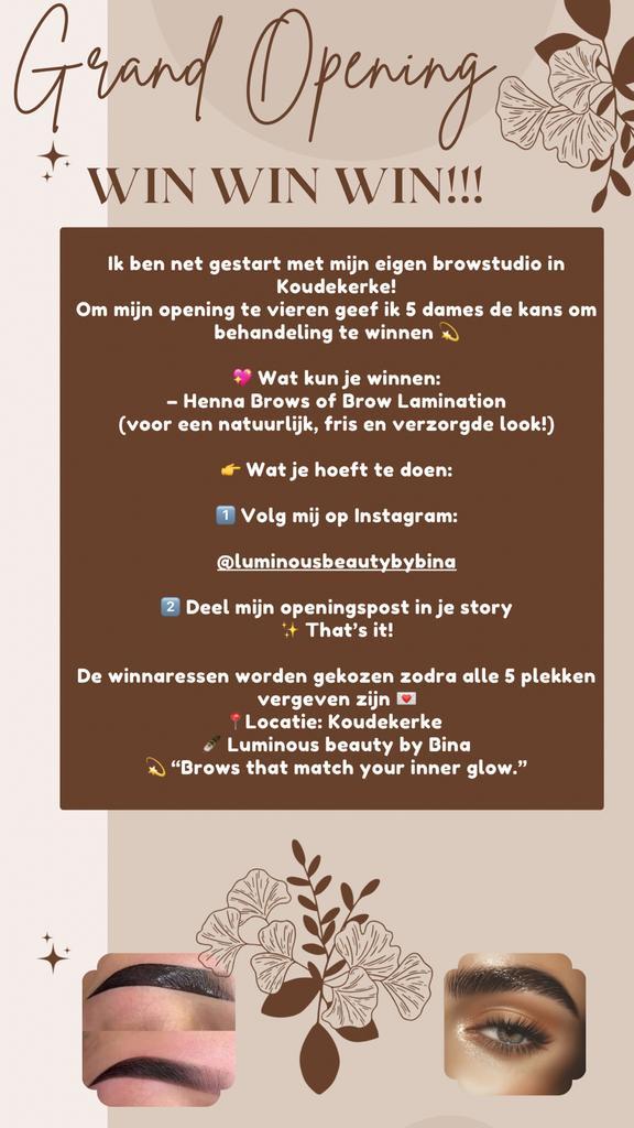 WIN WIN WIN henna brow & browlamination, Sieraden, Tassen en Uiterlijk, Uiterlijk | Cosmetica en Make-up, Nieuw, Gehele gezicht