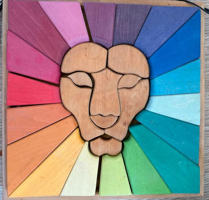 Grimms Leeuwenpuzzel - Zo Goed Als Nieuw, Kinderen en Baby's, Speelgoed | Houten speelgoed, Ophalen of Verzenden