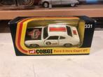 1:43 Ford Capri 3.0 Gt Corgi Toys Wit/zwart in doos 331, Ophalen of Verzenden, Gebruikt, Auto, Corgi