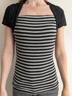 Yes or No, shirt XS, bolero, zwart grijs gestreep, Kleding | Dames, Yes or No, Zwart, Ophalen of Verzenden, Zo goed als nieuw