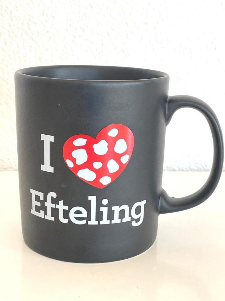 Efteling mok – I love Efteling (2014), zwart, Verzamelen, Merken en Reclamevoorwerpen, Gebruikt, Gebruiksvoorwerp, Ophalen of Verzenden