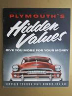 1954 PLYMOUTH "Hidden Values" brochure, Engels, Boeken, Auto's | Folders en Tijdschriften, Ophalen of Verzenden, Zo goed als nieuw