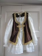 Ridderjurk Bruin/Wit/Goude Biezen met Broek Maat 140, Ophalen of Verzenden, Gebruikt, 134 t/m 140, Meisje