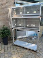 Te koop 2 delig verrijdbare broedkooi, Dieren en Toebehoren, Ophalen, Zo goed als nieuw, Aluminium, Broedkooi of Kweekkooi