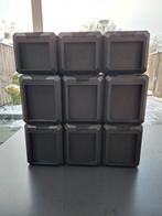 9 CD/DVD Opbergbakjes van merk posso, Ophalen, Kunststof, Gebruikt, Minder dan 25 discs