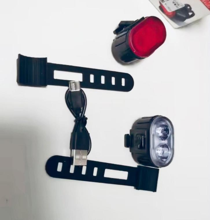 Fietsverlichting Set, Fietsen en Brommers, Fietsaccessoires | Fietsverlichting, Verlichtingsset, Nieuw, Accu, Oplaadbaar, Ophalen of Verzenden