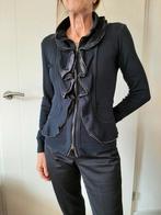 Marc Cain Sports Vest met Ruffels - Maat S, Kleding | Dames, Truien en Vesten, Zwart, Ophalen of Verzenden, Zo goed als nieuw