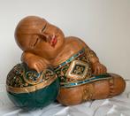 Slapende Boeddha Buddha op kussen, Antiek en Kunst, Ophalen of Verzenden