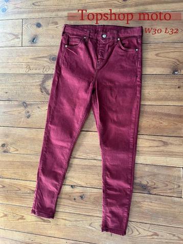 Jeans Topshop moto W30 L32 Bordeauxrood (z.g.a.n) beschikbaar voor biedingen